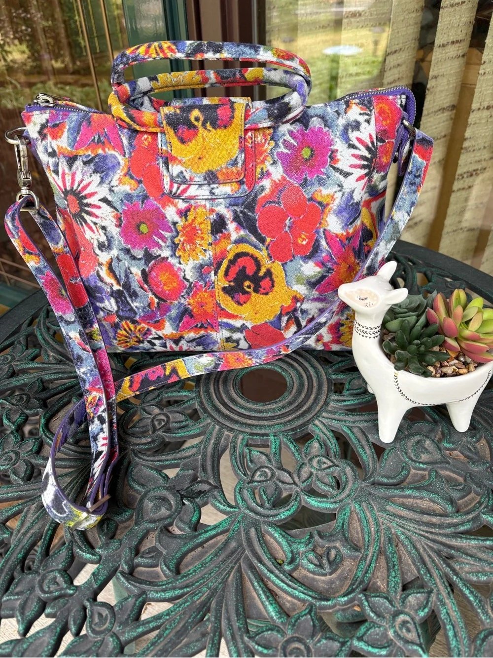 NWOT HOBO Sheila Medium Satchel Poppy Floral Crossbody Bag